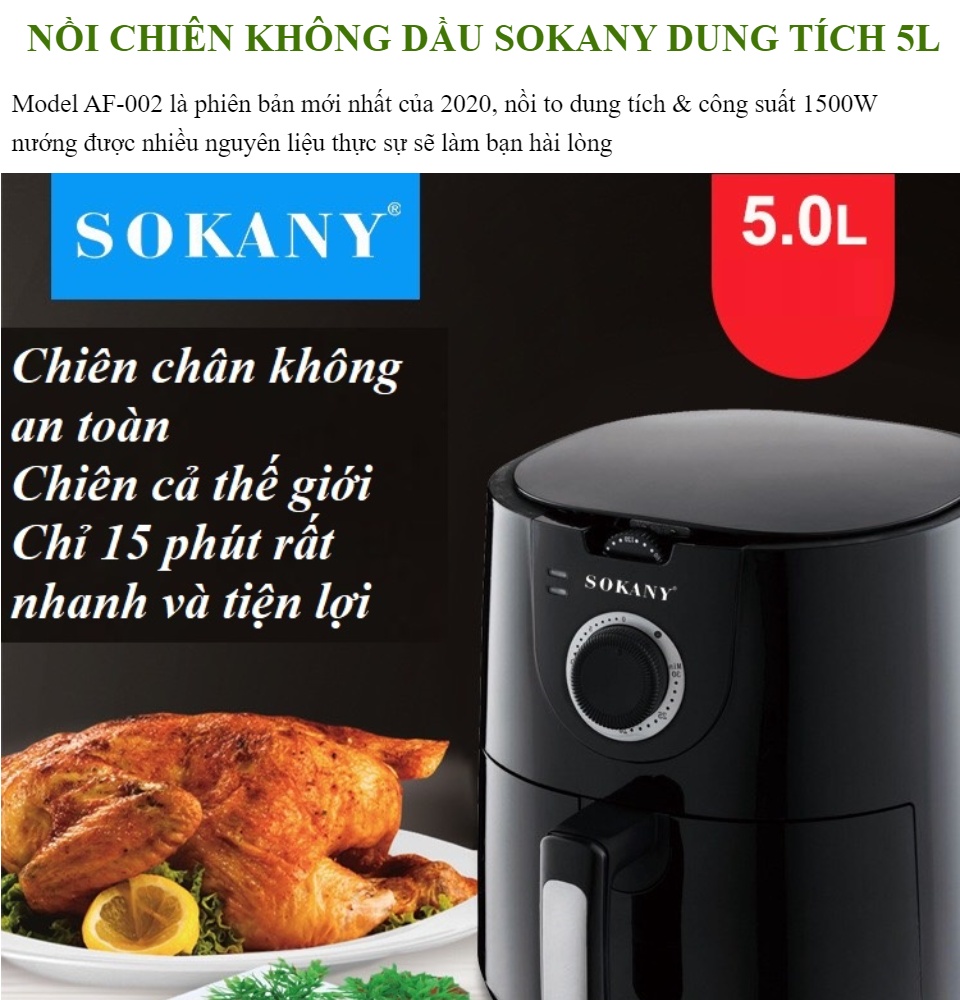 Nồi chiên không dầu Sokany